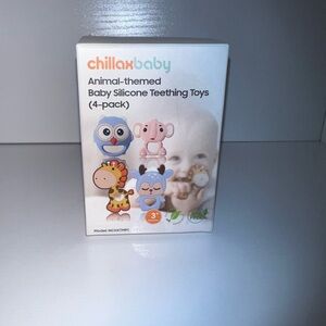 NWT Animal-Themed Silicone Teething Toys (4-Pack) - Multicolor
